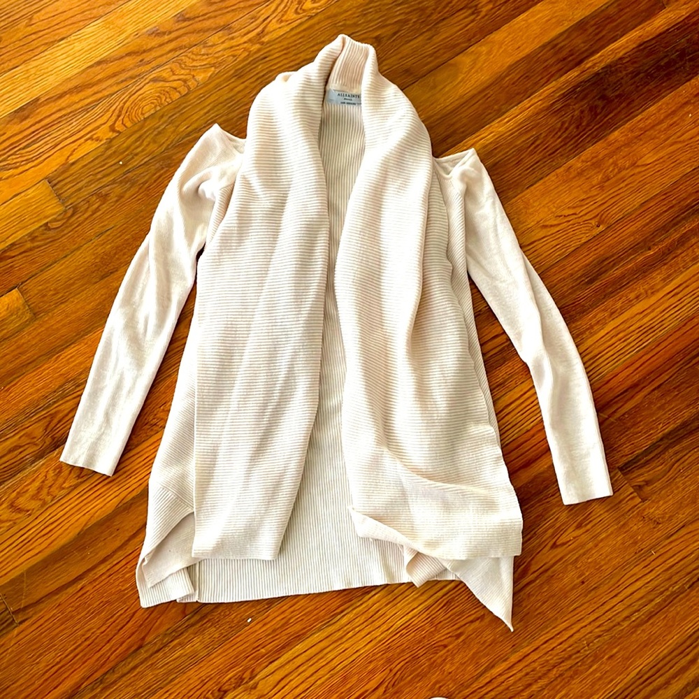 All Saints sweater size small with shoulder cut outs
